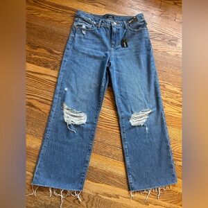 90’s Ankle Boot Mid Rise Distressed Jeans - 4R